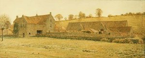 The Old Tithe Barn and Farm House بالقرب من برادفورد أون أفون بواسطة جورج برايس بويس