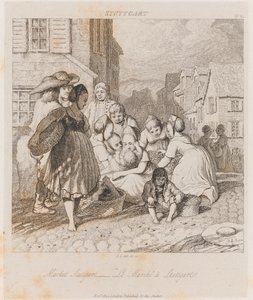 السوق ، شتوتغارت ، حوالي عام 1821 (حفر) بواسطة جورج روبرت لويس