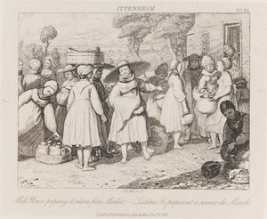 نساء الحليب ، إيتنهايم ، حوالي عام 1821 (حفر) بواسطة جورج روبرت لويس