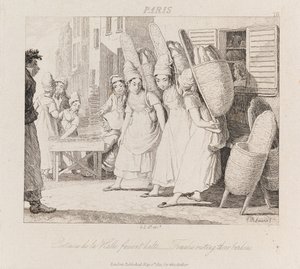 استراحة النساء ، باريس ، حوالي 1821 (حفر) بواسطة جورج روبرت لويس
