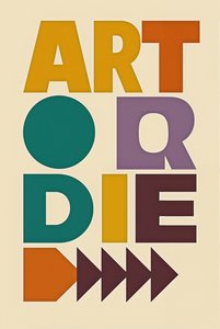 الفن أو الموت، 2024 (أكريليك على قماش الكانفاس) بواسطة جورج روزالي