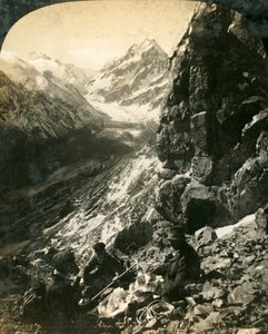 جبل كوك ، ووادي هوكر الجليدي والوادي ، نيوزيلندا ، c1909. بواسطة جورج روز