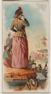 ديربي داي ، إنجلترا ، من سلسلة Holidays N80 لسجائر ماركة Duke ، 1890. ، 1890. بواسطة جورج س.هاريس وأولاده