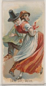 Fair Day ، ويلز ، من سلسلة Holidays N80 لسجائر ماركة Duke ، 1890. ، 1890. بواسطة جورج س.هاريس وأولاده