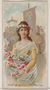 Feast of Guadalupe ، المكسيك ، من سلسلة Holidays N80 لسجائر ماركة Duke ، 1890. ، 1890. بواسطة جورج س.هاريس وأولاده