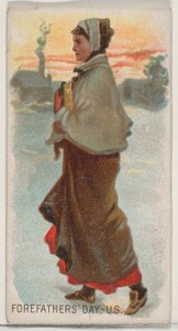 يوم الأجداد ، الولايات المتحدة ، من سلسلة Holidays N80 لسجائر ماركة Duke ، ... ، 1890. بواسطة جورج س.هاريس وأولاده