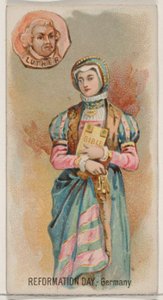 يوم الإصلاح ، ألمانيا ، من سلسلة Holidays N80 لسجائر ماركة Duke ، 1890. ، 1890. بواسطة جورج س.هاريس وأولاده