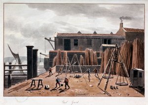 منظر ستيليارد وارف ، لندن ، ١٨١١ بواسطة جورج شيبرد