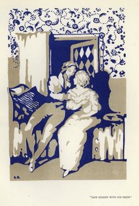 رسم توضيحي لـ Happy Hypocrite بواسطة Max Beerbohm (لون ليثو) بواسطة جورج شيرينغهام