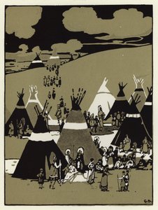In the evening they came to a camp (colour litho) بواسطة جورج شيرينغهام