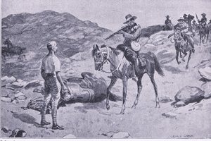 عمل شجاع في مسيرة إلى هوبستاد ، بعد بريتوريا: حرب العصابات التي نشرتها Harmsworth Bros Limited 1901 بواسطة جورج صوبر