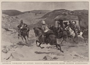 الإمبراطورية Yeomanry في العمل ، Paget&39;s Horse يطارد Boers خارج Lichtenberg