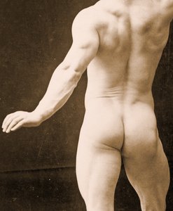 يوجين ساندو ، في الوضع اليوناني الروماني الكلاسيكي القديم ، تفاصيل DGC 1073442 c.1894 bw photo