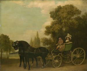 رجل يقود سيدة في فايتون ، 1787 بواسطة جورج ستابس