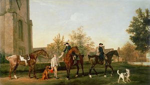 خادمي اللورد تورينجتون هانت في طريقهم من ساوثيل ، بيدفوردشير ، c.1765-8
