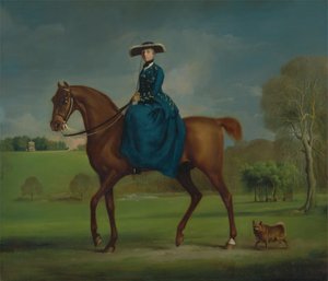 كونتيسة كونينغسبي في زي تشارلتون هانت ، كاليفورنيا. 1760. بواسطة جورج ستابس