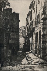 'Rue des Pretres-St Severin' ، 1915. بواسطة جورج تي بلومان