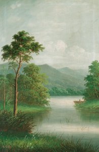 قارب على النهر ، 1801 بواسطة جورج فيكات كول