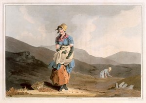 فتاة التوت البري ، نقشها روبرت هافيل الأكبر ، نشر عام 1814 من قبل روبنسون وابنه ، ليدز بواسطة جورج ووكر
