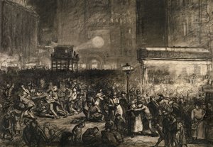 ساحة الانتخابات الليلية ، 1906. بواسطة جورج ويسلي بيلوز