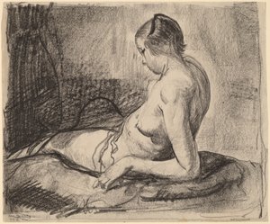 فتاة عارية مستلقية ، 1919. بواسطة جورج ويسلي بيلوز