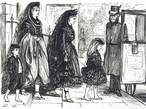 رسم كاريكاتوري يصور أشخاصًا يستخدمون أحذية طبيعية لتجنب تشوه القدمين