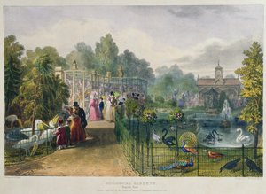 القفص في حدائق الحيوان ، ريجنتس بارك ، محفور وحانة. للفنان ، طبعها تشارلز هولمانديل (1789-1850) ، 1836