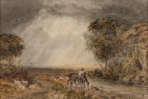 منظر طبيعي [The Return Home]، التاريخ غير معروف (ألوان مائية على ورق) بواسطة جورج الأصغر باريت