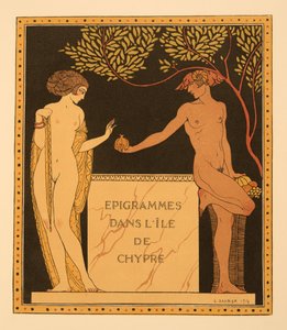 Epigrams في جزيرة قبرص ، رسم توضيحي من Les Chansons de Bilitis ، بقلم بيير لويز ، حانة. 1922 (طباعة استنسل) بواسطة جورج حلاق