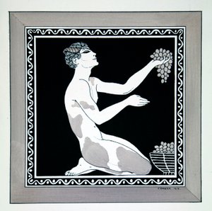 "ظهيرة فون" من سلسلة "تصاميم على رقصات فاسلاف نيجينسكي" (1889-1950). جورج باربييه (1882-1932)، طباعة الاستنسل بواسطة جورج حلاق