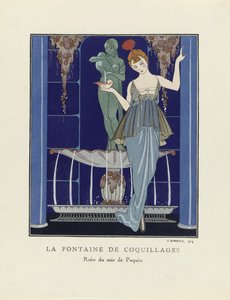 نافورة الأصداف ، حانة. 1914 (طباعة استنسل) بواسطة جورج حلاق