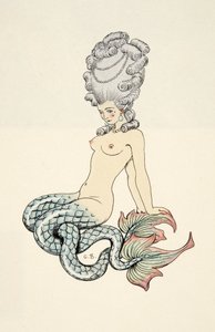 حورية البحر ، من "Les Liaisons Dangereuses" بقلم بيير تشودرلوس دي لاكلوس (1741-1803) ، حانة. 1934 (طباعة استنسل) بواسطة جورج حلاق