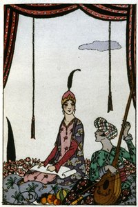 ملكة سبأ ، ج. 1920 (رسم توضيحي) بواسطة جورج حلاق