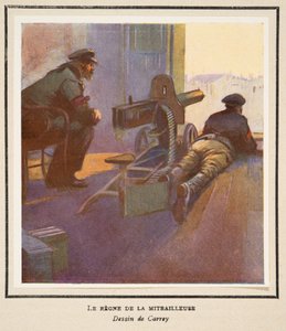 قوة المدفع الرشاش، من تاريخ السوفييت، طُبع عام 1922. 1922 (طباعة حجرية ملونة)