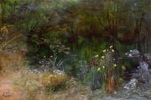 بحيرة مع Naiads بواسطة جورج كليرين
