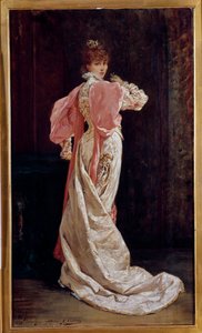 صورة كاملة الطول للممثلة الفرنسية هنرييت روزين برنارد الملقب بسارة برنارد (1844-1923) لوحة لجورج جول فيكتور كليرين (1843-1919). القرن ال 19. باريس ، كوميديا فرنسية بواسطة جورج كليرين