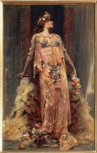 سارة برنهاردت (1844-1923) في دور كليوباترا بواسطة جورج كليرين