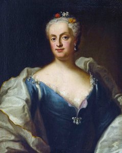 ماري آن دي ساكس - (ماري آن دي ساكس) - ماريا آنا صوفيا من ساكسونيا ، ناخبة بافاريا (1728-1797) - جورج ديسماريس (1697-1776). زيت على قماش الأبعاد: 80x64،5 سم مجموعة خاصة