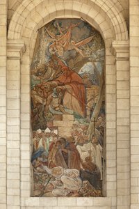 كاتدرائية. كنيسة الدير السابقة (Abbaye Saint-Vaast). الداخلية. جنوب الكنيسة. دهان الحائط.