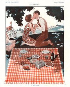 "Bucolic" ، رسم توضيحي من "La Vie Parisienne" بواسطة جورج ليونيك