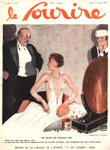الغلاف الأمامي لـ "Le Sourire" ، أكتوبر 1929 (ليثو ملون) بواسطة جورج ليونيك