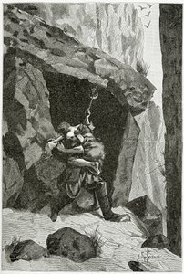 Combat d&39;Han d&39;Islande et d&39;Ordener - توضيح من Han d&39;Islande ، القرن التاسع عشر (وزن النقش) بواسطة جورج ماري روشجروس