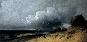 العاصفة فوق مونمارتر ، 1763 - 1843 (زيت على ورق) بواسطة جورج ميشيل