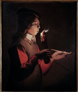 لوحة الشاب المدخن لجورج دو لا تور (1593-1652) بواسطة جورج دي لا تور