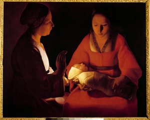 المولود الجديد (المولود الجديد). لوحة لجورج دو لا تور (1593-1652) بواسطة جورج دي لا تور