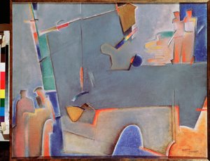 رافعة الرفع - لوحة رسمها جورجي أفغوستوفيتش ستينبرغ (1900-1933) ، زيت على قماش