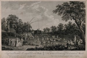 منظر لمنزل حمام Serebryanichesky في موسكو ، 1796. بواسطة جيرارد بارث دي لا