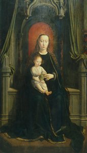 Enthroned Madonna with Child or Madonna of Grapes, central panel of Cervara Altarpiece