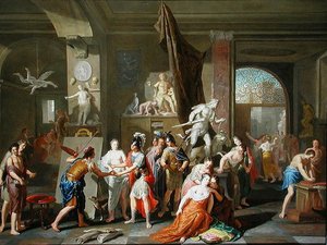 يرسم Apelles Campaspe (زيت على لوح) بواسطة جيرارد هويت