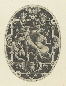 هرقل في معركة مع القنطور الزخارف البيضاوية السطحية بأفعال هرقل في grotesques (عنوان السلسلة)
